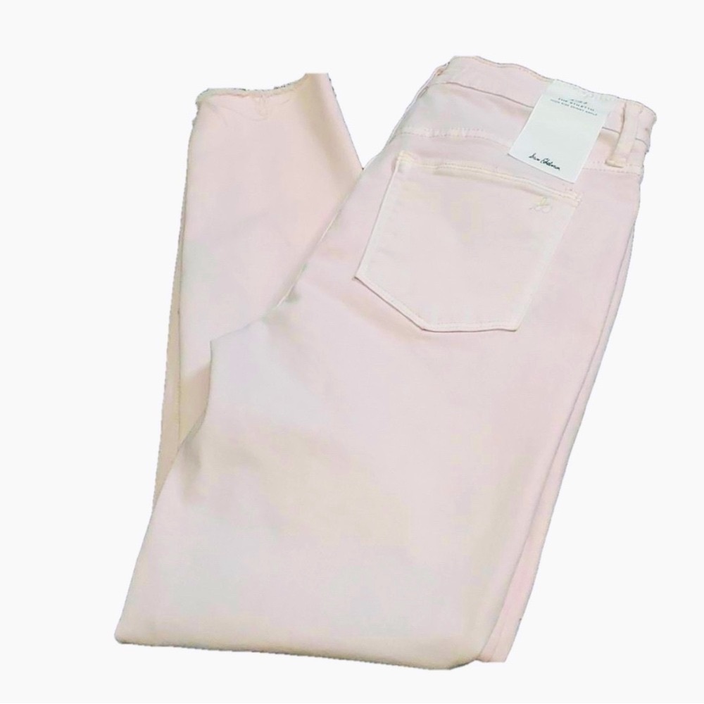 Sam Edelman Pink High-Rise Skinny Ankle Raw Hem Stiletto Jeans Size 4 - Picture 4 of 10